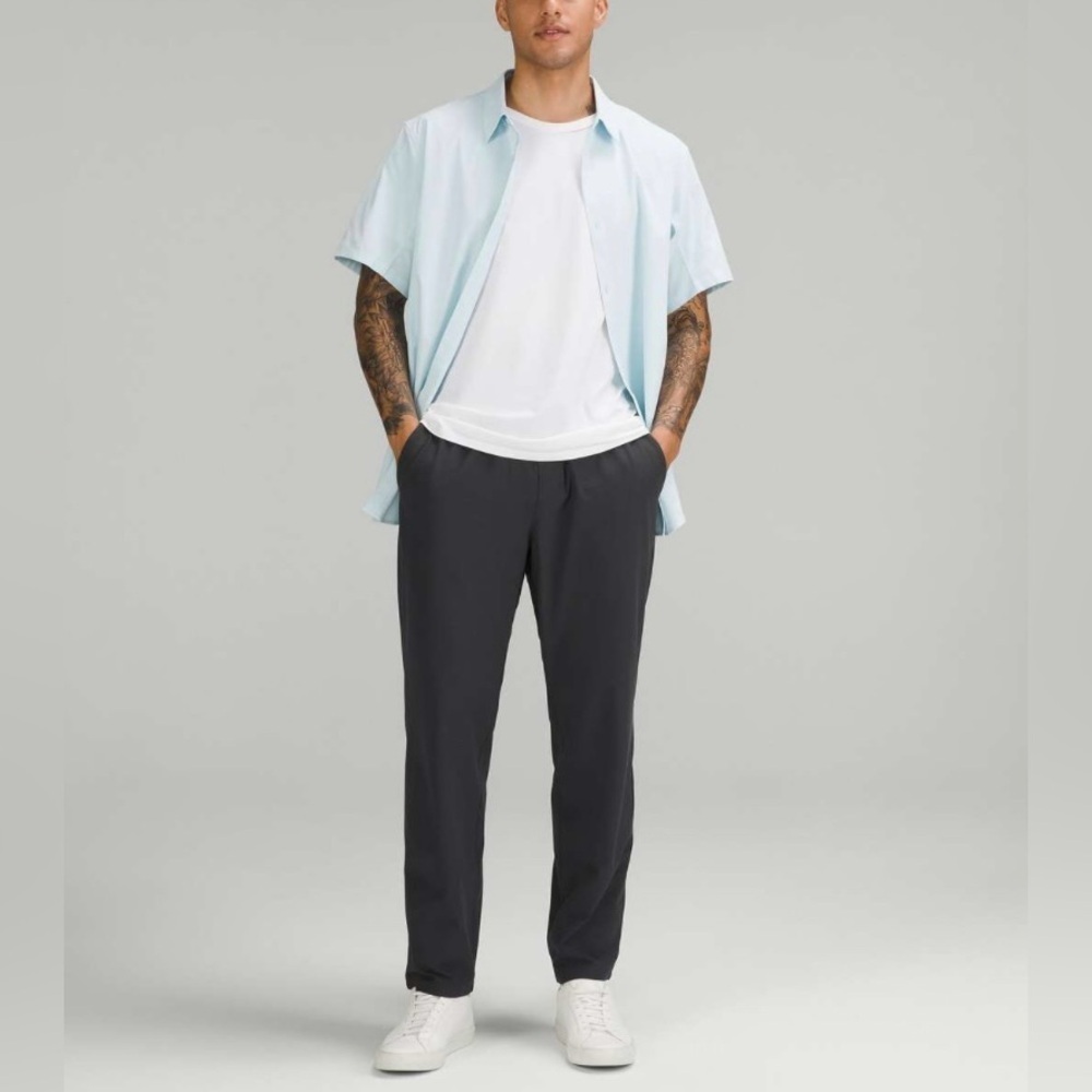 Lululemon ABC Warpstreme Pull-On Pant Men’s Medium Obsidian Relaxed Tapered Fit - Picture 3 of 11